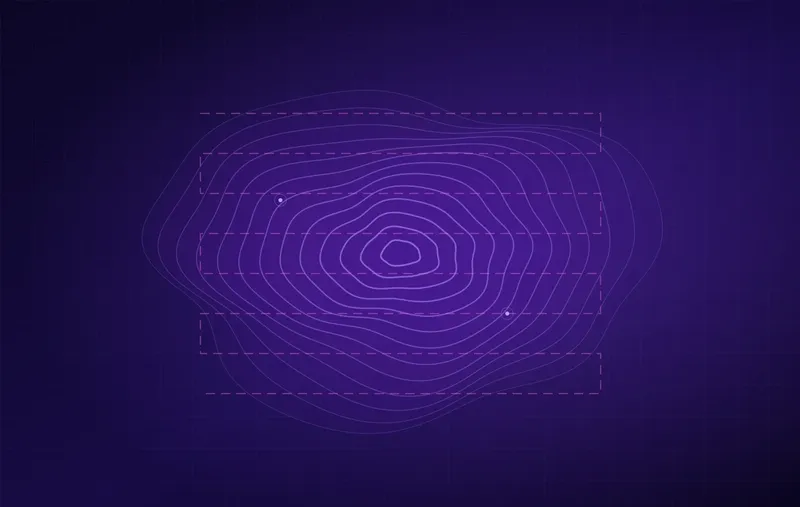 Nested depth contours with survey lines and sounding points